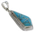 Turquoise Southwestern Jewelry Silver Pendant EX29584